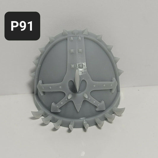 P91 Iron Warriors Pauldron Custom for McFarlane Warhammer 40k Space Marine