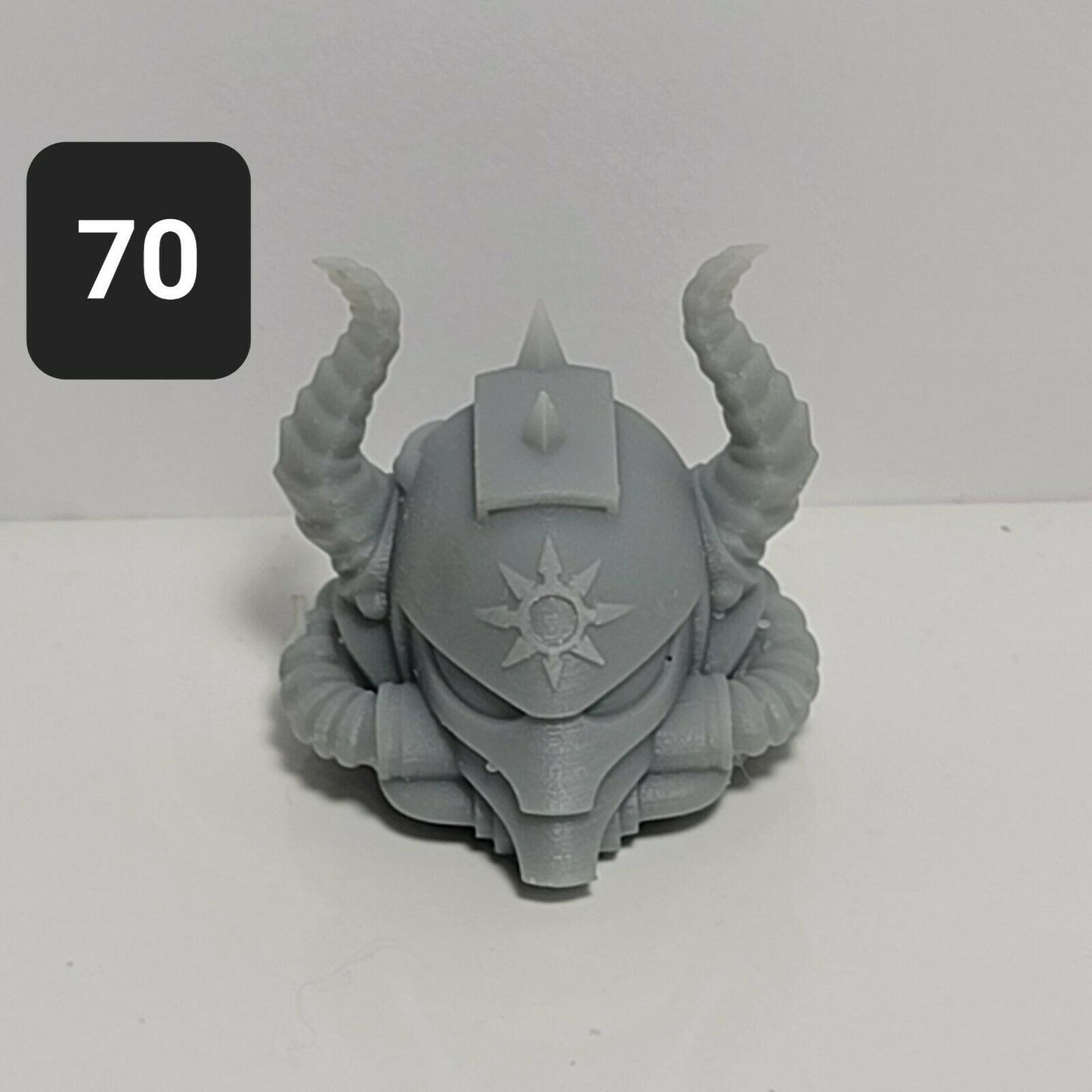 70 Chaos Horned Helmet Custom for McFarlane Warhammer 40k Space Marines