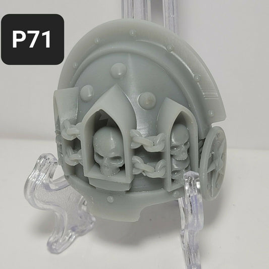 P71 Black Templar Pauldron Custom for McFarlane Warhammer 40k Space Marine